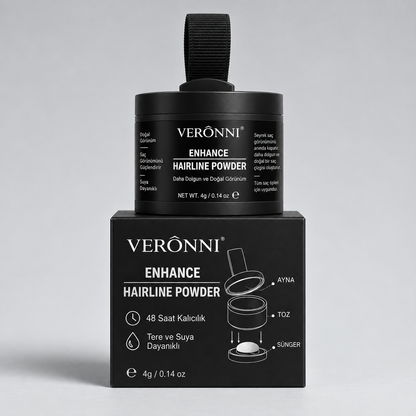 VERONNI™ Hairline Powder – Saç Dolgunlaştırıcı Fiber Tozu